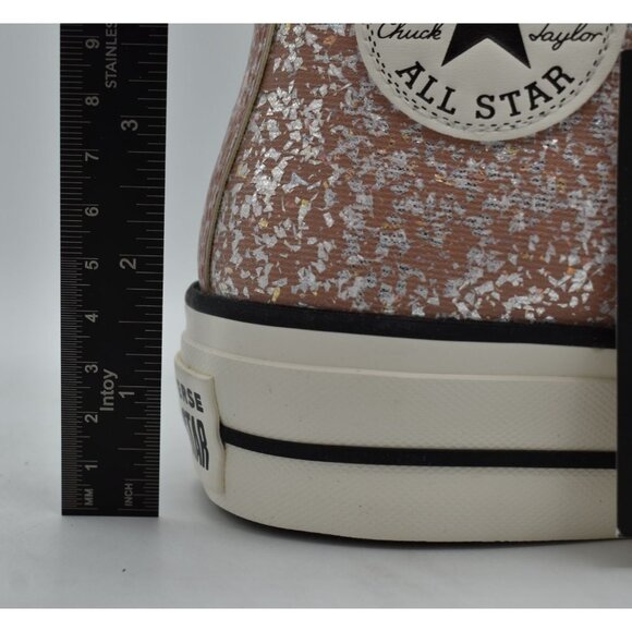 Converse Women 8.5 Chuck Taylor All Star Glitter Metallic Platform Sneakers - Picture 8 of 13